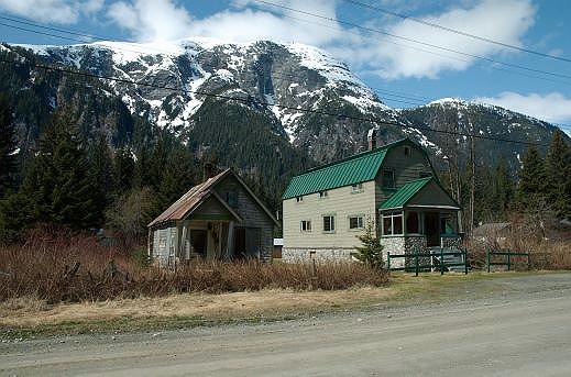 01-hyder1.jpg - Okay, Hyder, Alaska isn’t actually along the Inside Passage but you can visit it on your way to the ferry in Prince Rupert, Canada.  It’s a full day’s sidetrip through Canada to this unique Alaskan community.  There are buildings of all sizes, description, and purpose Hyder.  A word of caution - be aware of tourists and bears wandering the streets.