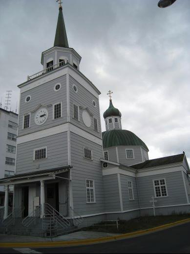 16-sitka-st_michaels_russian_orthodox_church.jpg - St. Michael’s Cathedral is located in the center of Sitka with commercial business all round.  Also known as Cathedral of St. Michael the Archangel, it has been a National Historic Landmark since 1962.