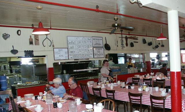 Interior of Samoa Cookhouse
