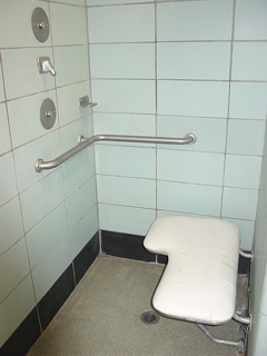 Wheelchair friendly shower - Cholla campground, Tonto NF