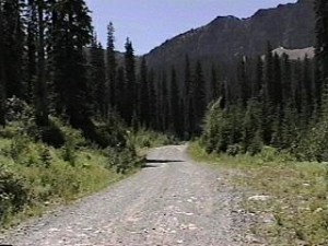 Access road to campground - long and rock